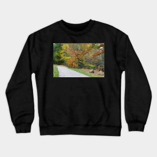 Road in the autumn Crewneck Sweatshirt